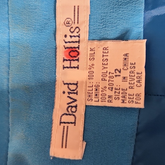 Silk tailored fitted vibrant blue button-down blazer casual or office Quality - Picture 4 of 8